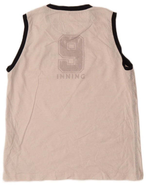 Champion Boys Graphic Vest Top 13-14 Years XL White Colourblock Cotton