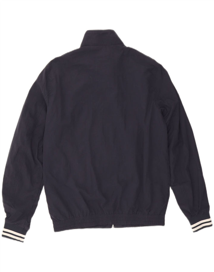 Jack & Jones Mens Bomber Jacket UK 38 Medium Navy Blue Cotton