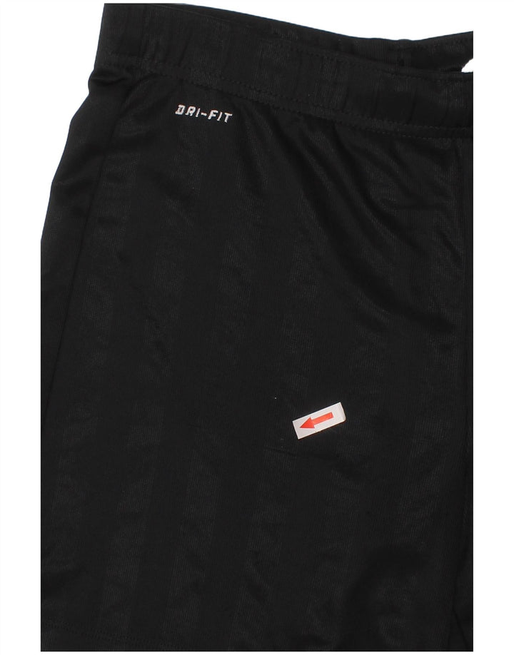 Nike Boys Dri Fit Sport Shorts 10-11 Years Medium Black Striped Polyester