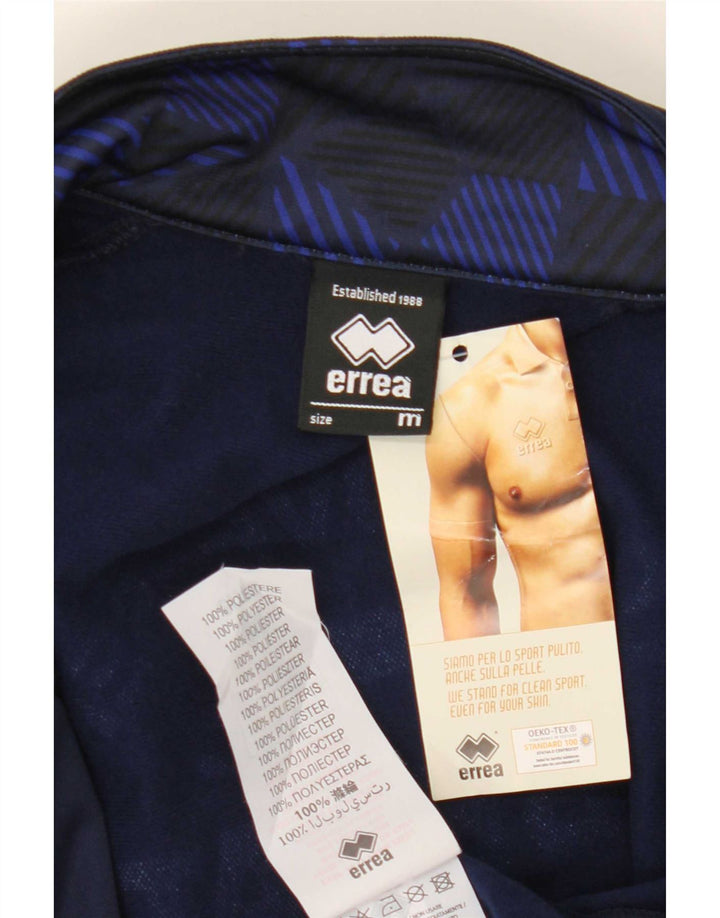 Errea Mens Graphic Tracksuit Top Jacket Medium Navy Blue Polyester