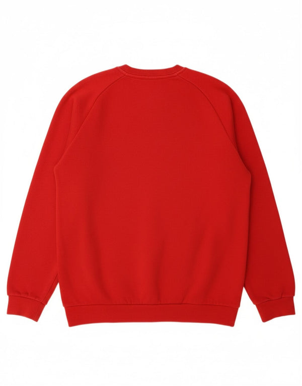 ADIDAS Boys Sweatshirt Jumper 15-16 Years Red Cotton