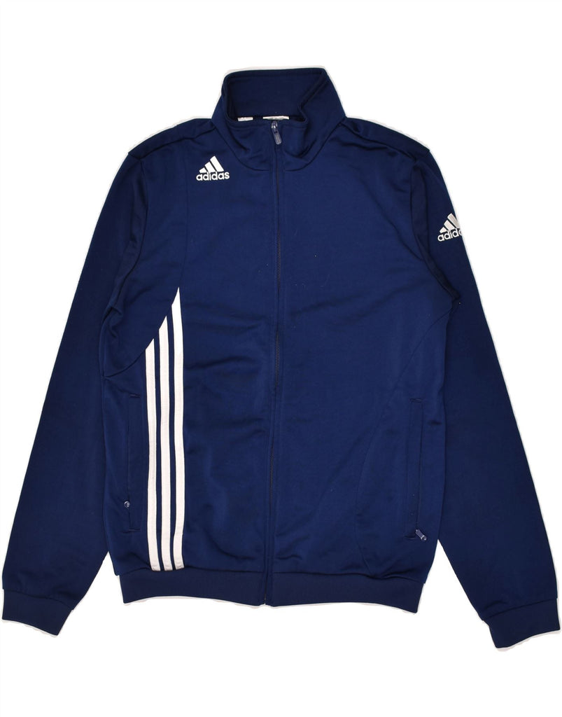 ADIDAS Boys Tracksuit Top Jacket 11-12 Years Navy Blue Polyester | Vintage Adidas | Thrift | Second-Hand Adidas | Used Clothing | Messina Hembry 