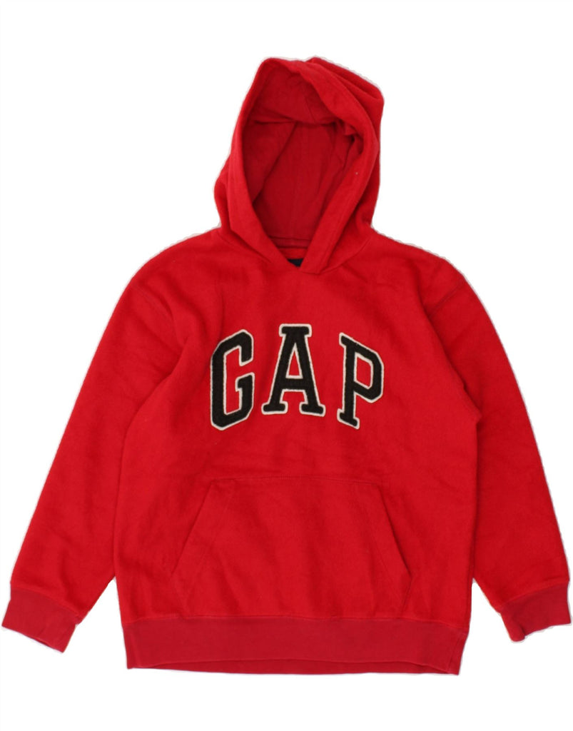 GAP Boys Graphic Hooded Fleece Jumper 8-9 Years Red | Vintage Gap | Thrift | Second-Hand Gap | Used Clothing | Messina Hembry 