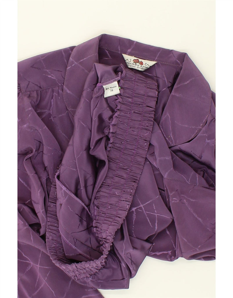 VINTAGE Womens Shirt Blouse EU 38 Medium Purple Geometric Polyester | Vintage Vintage | Thrift | Second-Hand Vintage | Used Clothing | Messina Hembry 