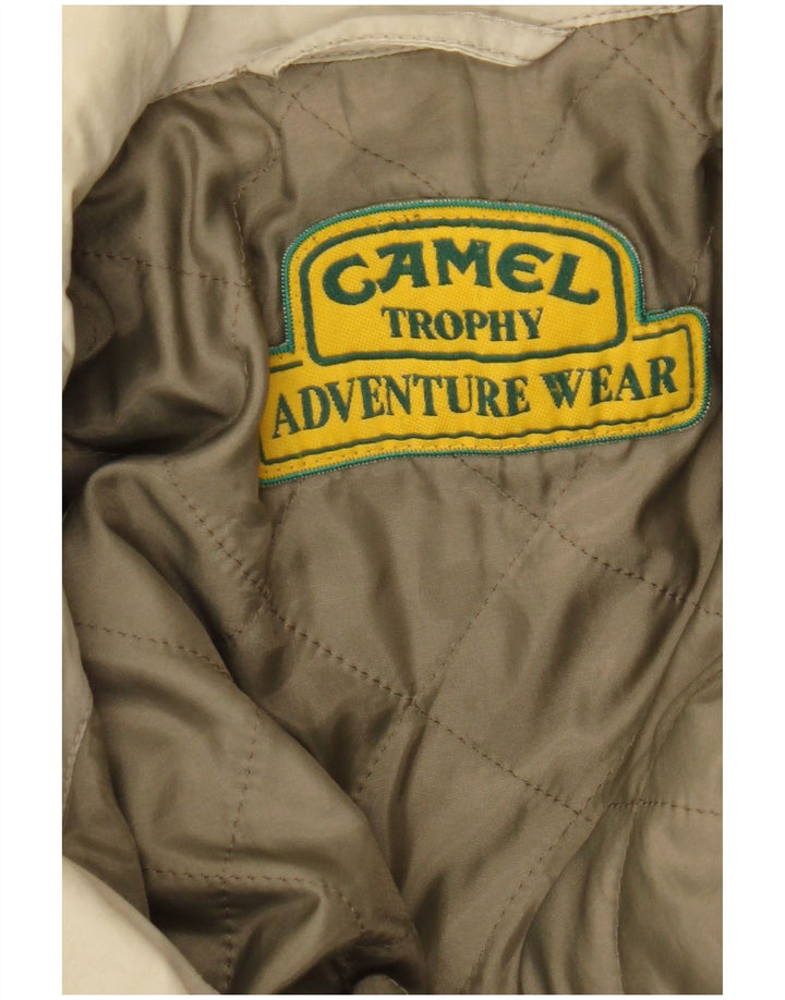 Camel Active Mens Hooded Windbreaker Jacket UK 48 4XL Beige Colourblock