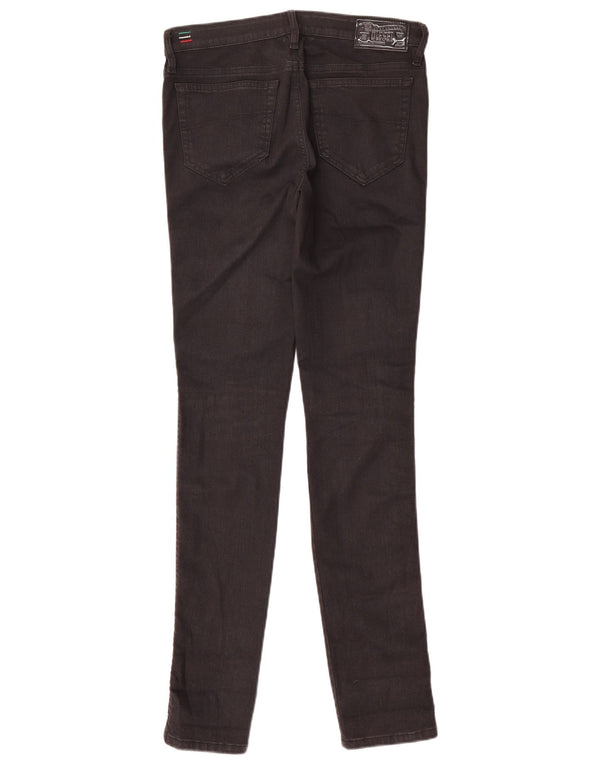 DIESEL Womens Skinzee Low Waist Slim Skinny Jeans W29 L32 Black Cotton