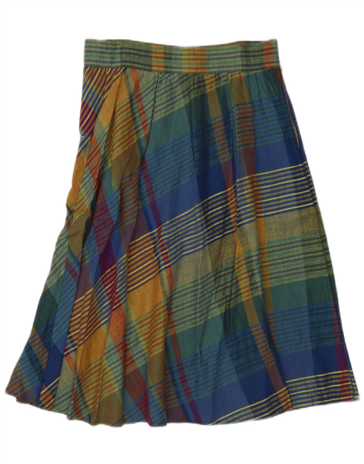 Vintage Womens A-Line Skirt W32 Large Multicoloured Check