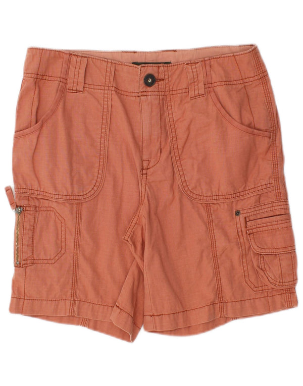 EDDIE BAUER Womens Cargo Shorts US 2 XS W28  Orange Cotton