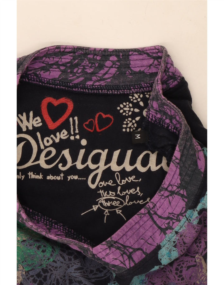 Desigual Womens Long Sleeve Blouse Top UK 12 Medium Multicoloured Floral