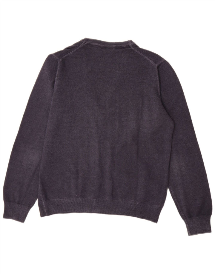Liu Jo Mens Cardigan Sweater Large Navy Blue Wool