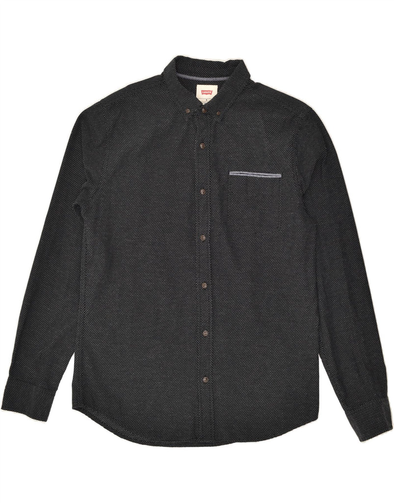 LEVI'S Mens Shirt Medium Black Spotted Cotton | Vintage Levi's | Thrift | Second-Hand Levi's | Used Clothing | Messina Hembry 