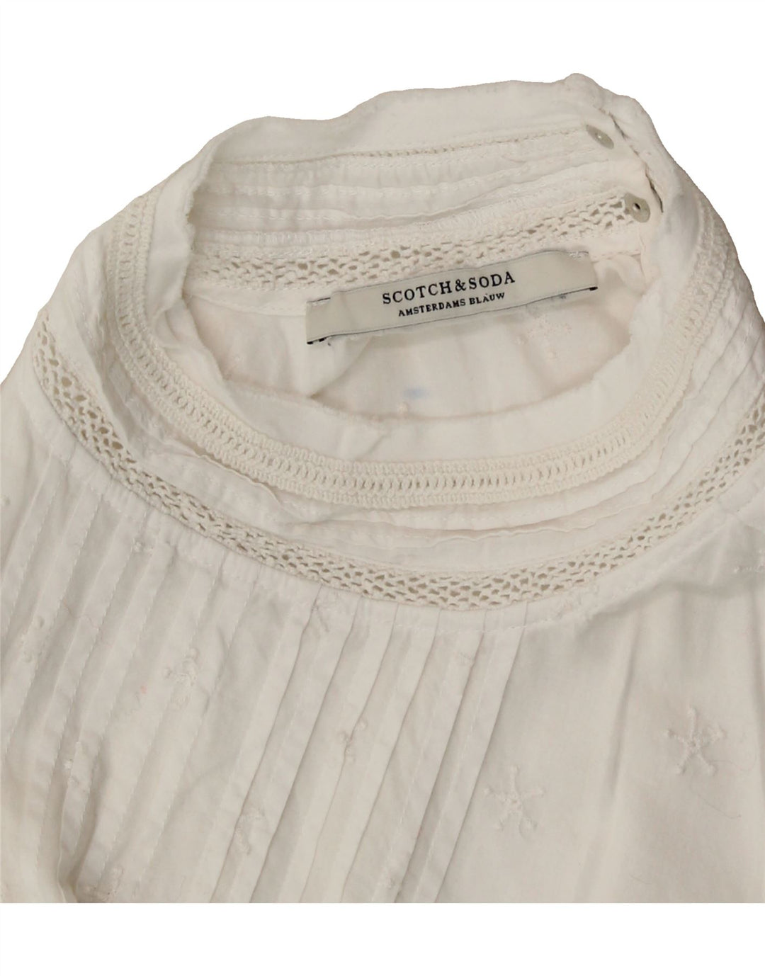 SCOTCH & SODA Womens 3/4 Sleeve Blouse Top UK 16 Large White Vintage Scotch & Soda and Second-Hand Scotch & Soda from Messina Hembry 