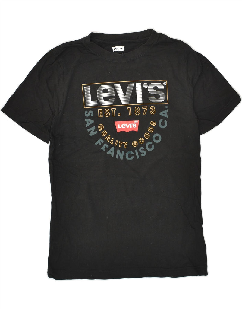 LEVI'S Boys Graphic T-Shirt Top 15-16 Years Black Cotton | Vintage Levi's | Thrift | Second-Hand Levi's | Used Clothing | Messina Hembry 