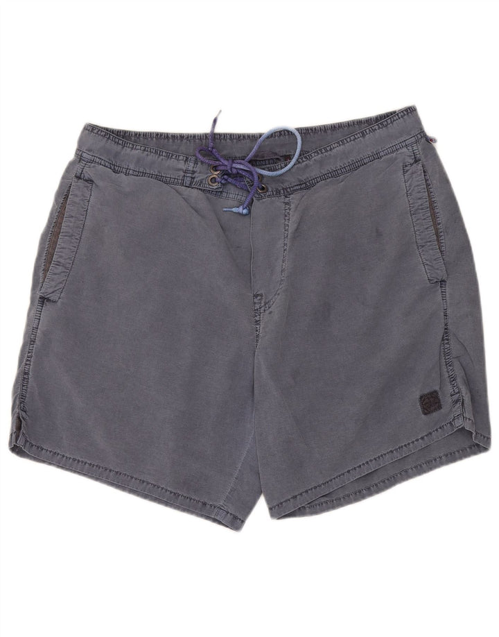 Murphy & Nye Mens Casual Shorts W38 XL Blue Cotton