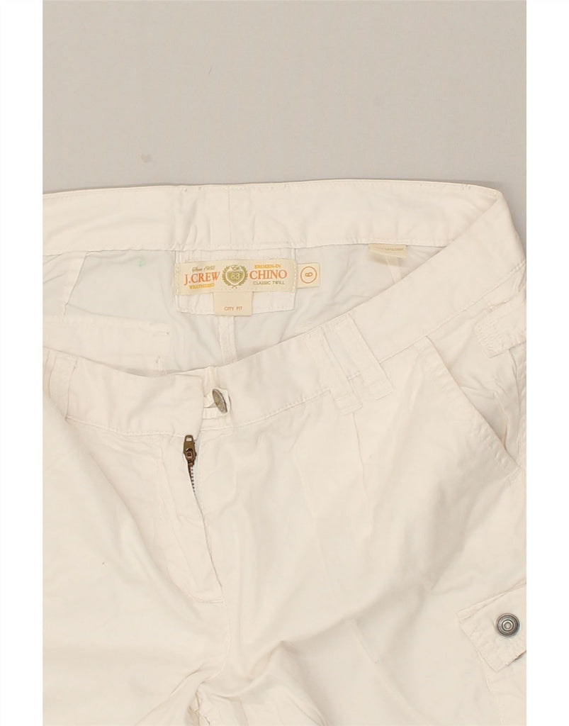 J. CREW Womens City Fit Cargo Shorts US 6 Medium W32 White Cotton | Vintage J. Crew | Thrift | Second-Hand J. Crew | Used Clothing | Messina Hembry 