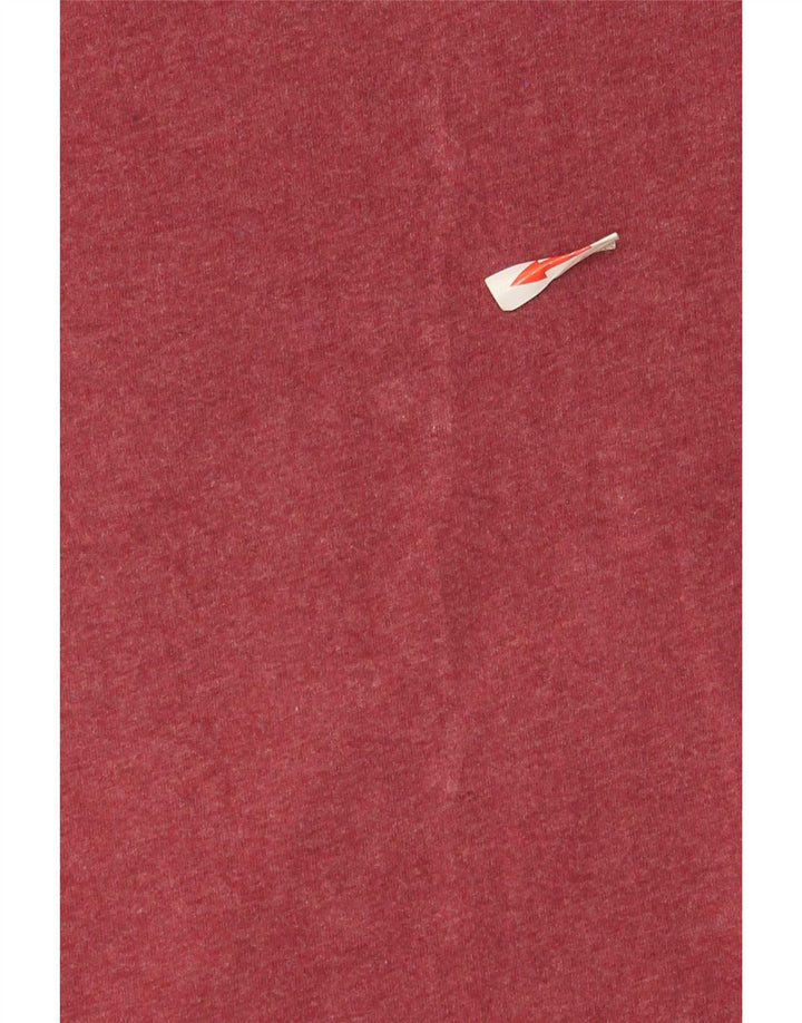 Superdry Mens T-Shirt Top Small Burgundy Cotton