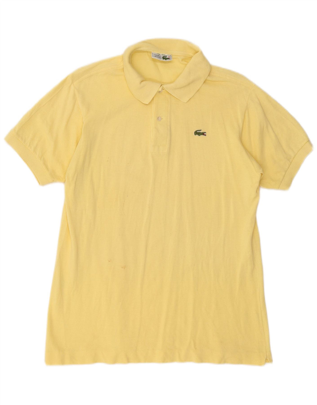 Lacoste Mens Polo Shirt Size 6 XL Yellow Cotton