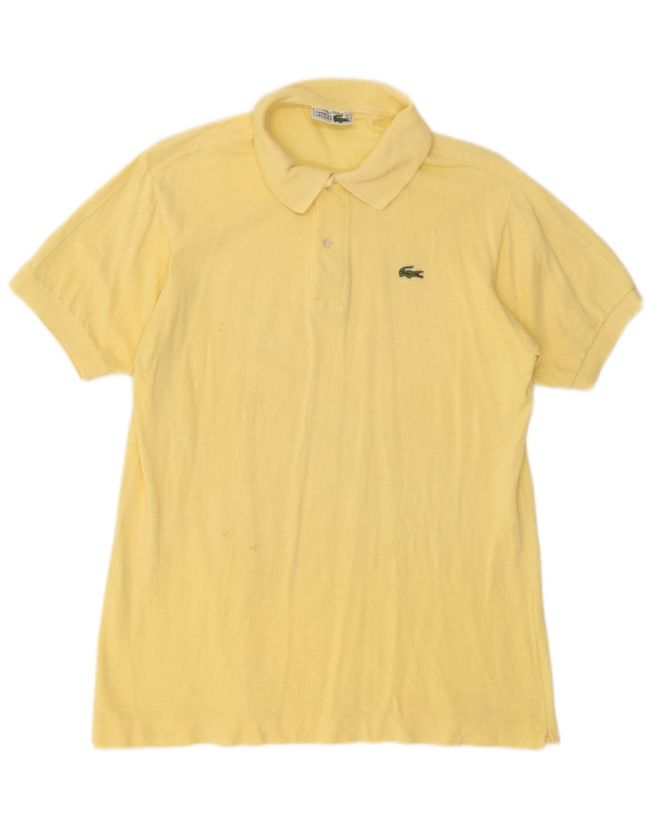 Lacoste Mens Polo Shirt Size 6 XL Yellow Cotton