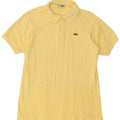 Lacoste Mens Polo Shirt Size 6 XL Yellow Cotton