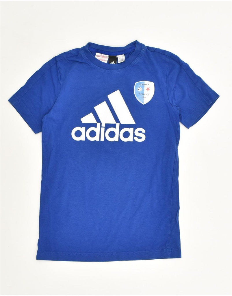 ADIDAS Boys Graphic T-Shirt Top 10-11 Years Blue | Vintage Adidas | Thrift | Second-Hand Adidas | Used Clothing | Messina Hembry 