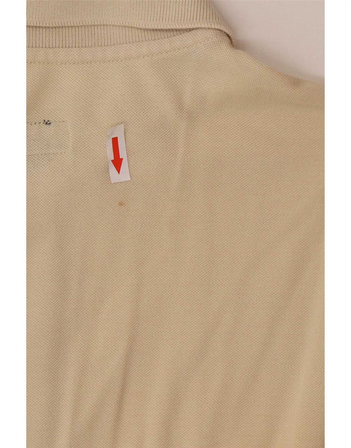 Calvin Klein Jeans Mens Polo Shirt Medium Beige Cotton