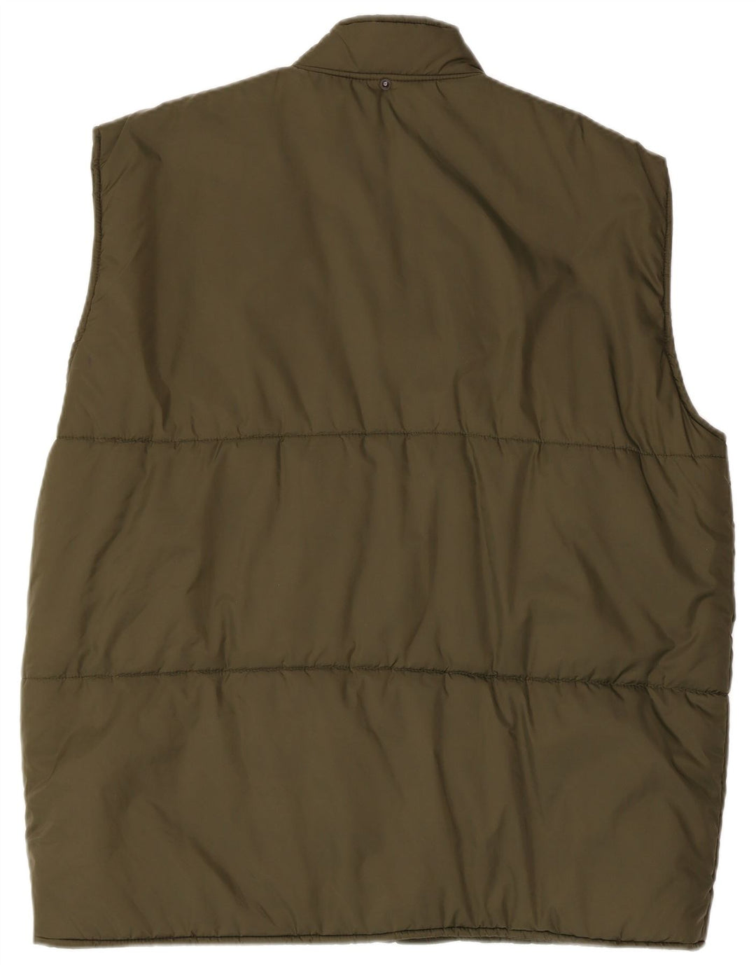Vintage Mens Gilet UK 42 XL Khaki Polyamide