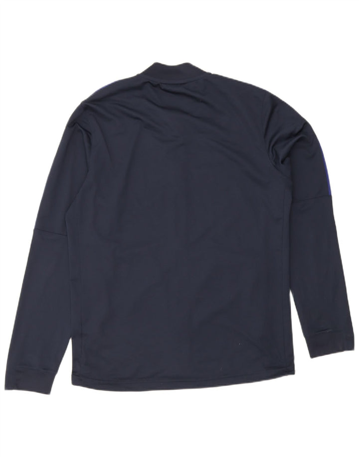 Nike Mens Dri Fit Tracksuit Top Jacket Large Navy Blue Polyester Sports