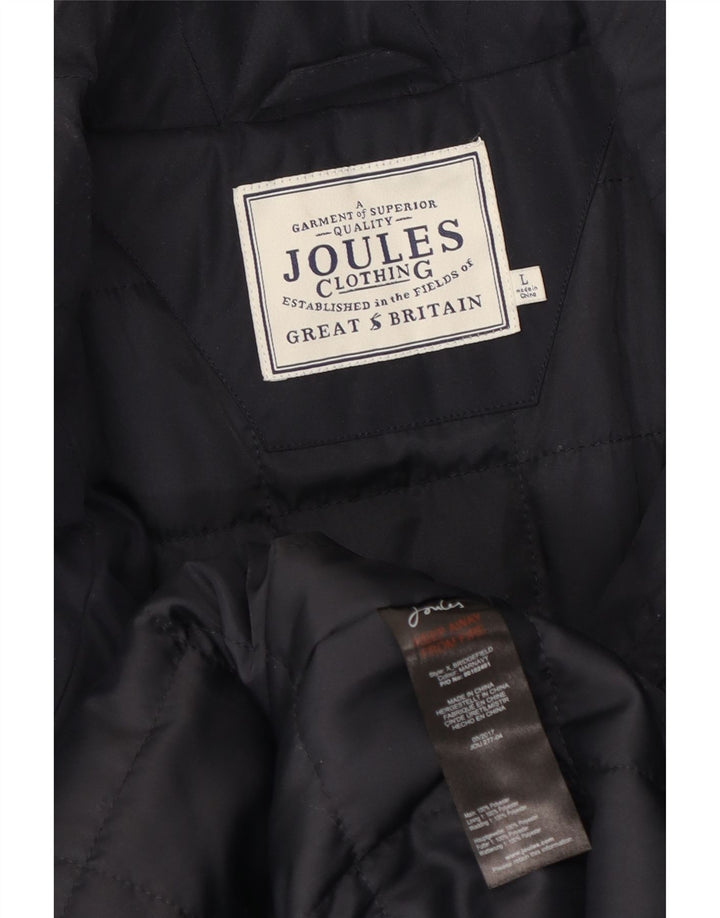 JOULES Mens Hooded Windbreaker Jacket UK 40 Large Navy Blue Polyester
