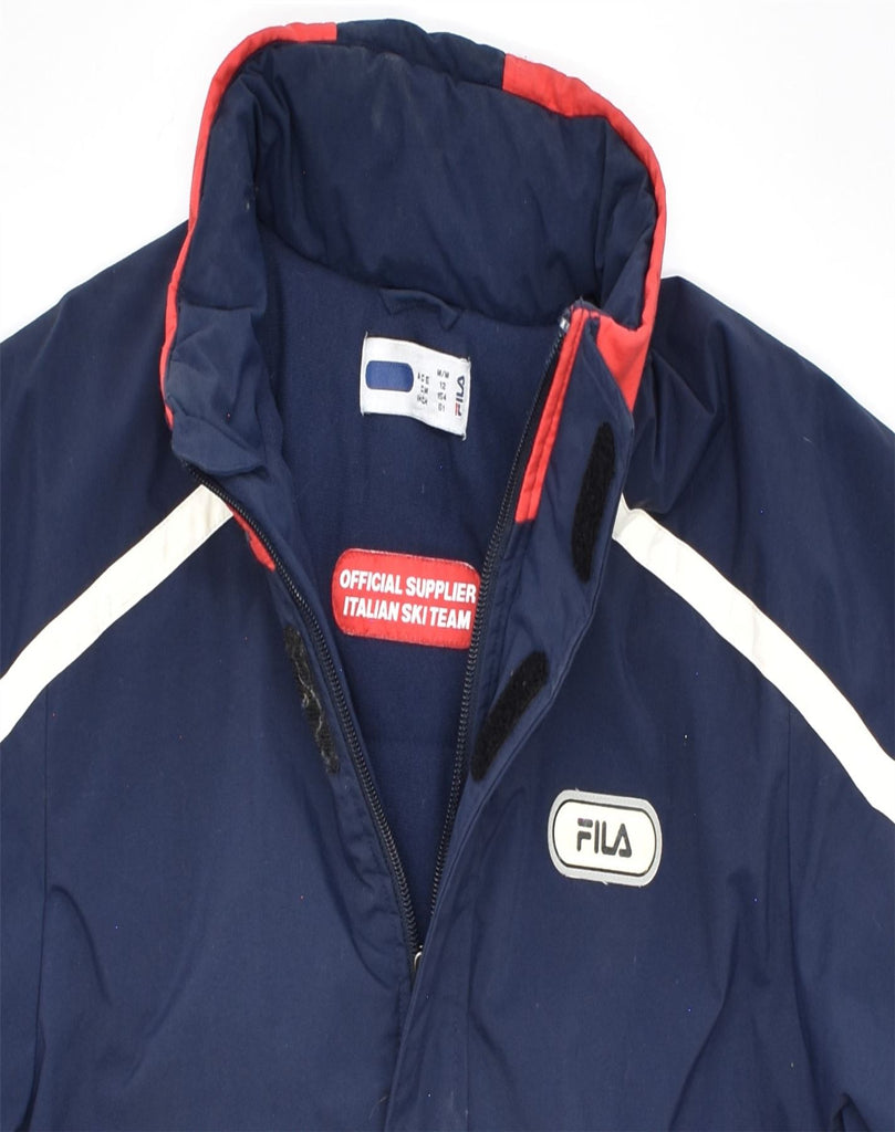 FILA Boys Windbreaker Jacket 11-12 Years Navy Blue Colourblock Nylon | Vintage | Thrift | Second-Hand | Used Clothing | Messina Hembry 