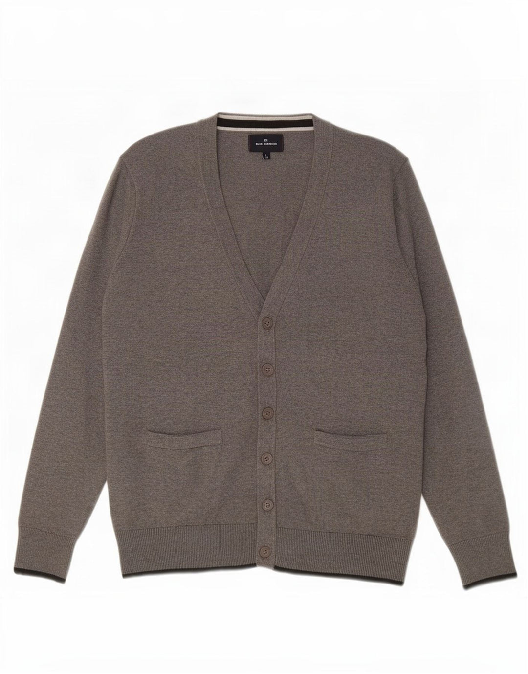 Marks & Spencer Mens Blue Harbour Cardigan Sweater Medium Grey Cotton