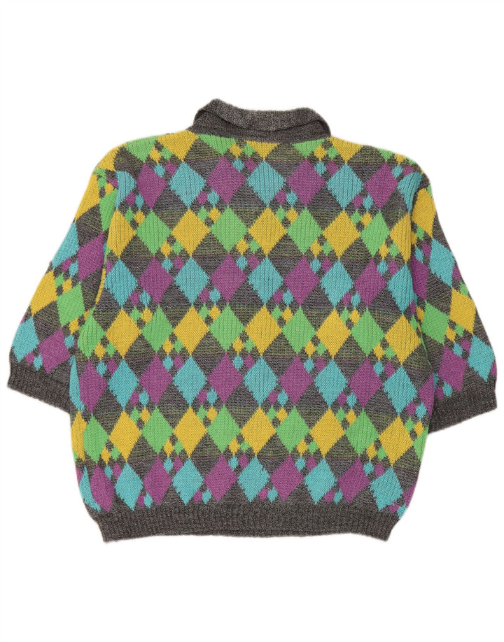 Piazza Womens Polo Neck Jumper Sweater UK 14 Medium Multicoloured