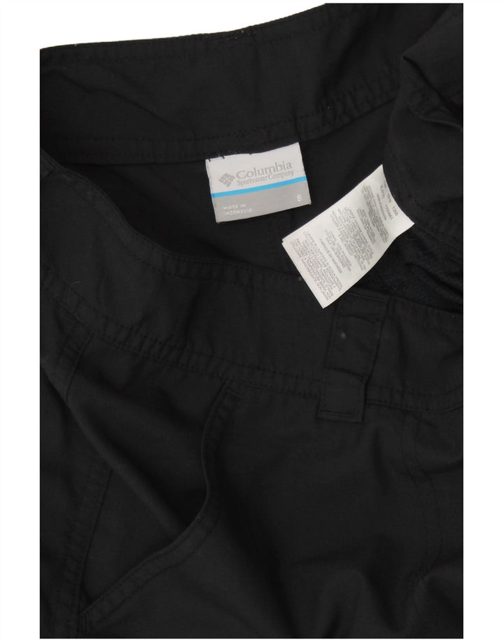COLUMBIA Womens Cargo Shorts US 8 Medium W32 Black Nylon