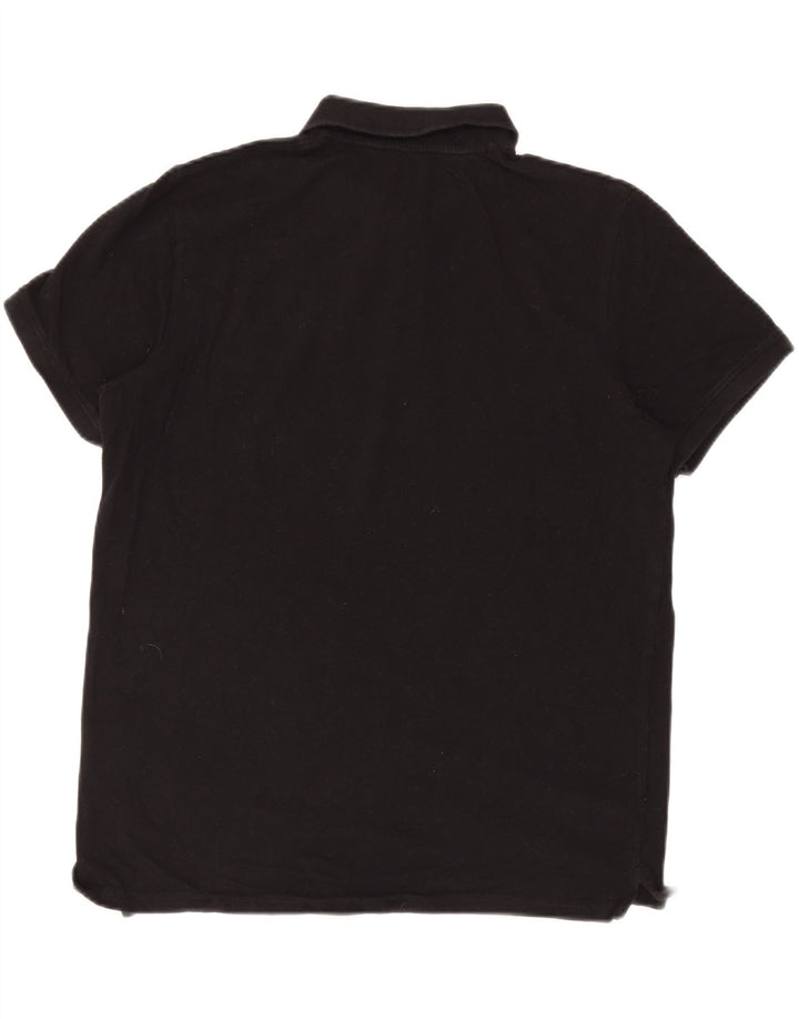 JACK & JONES Mens Polo Shirt XL Black Cotton