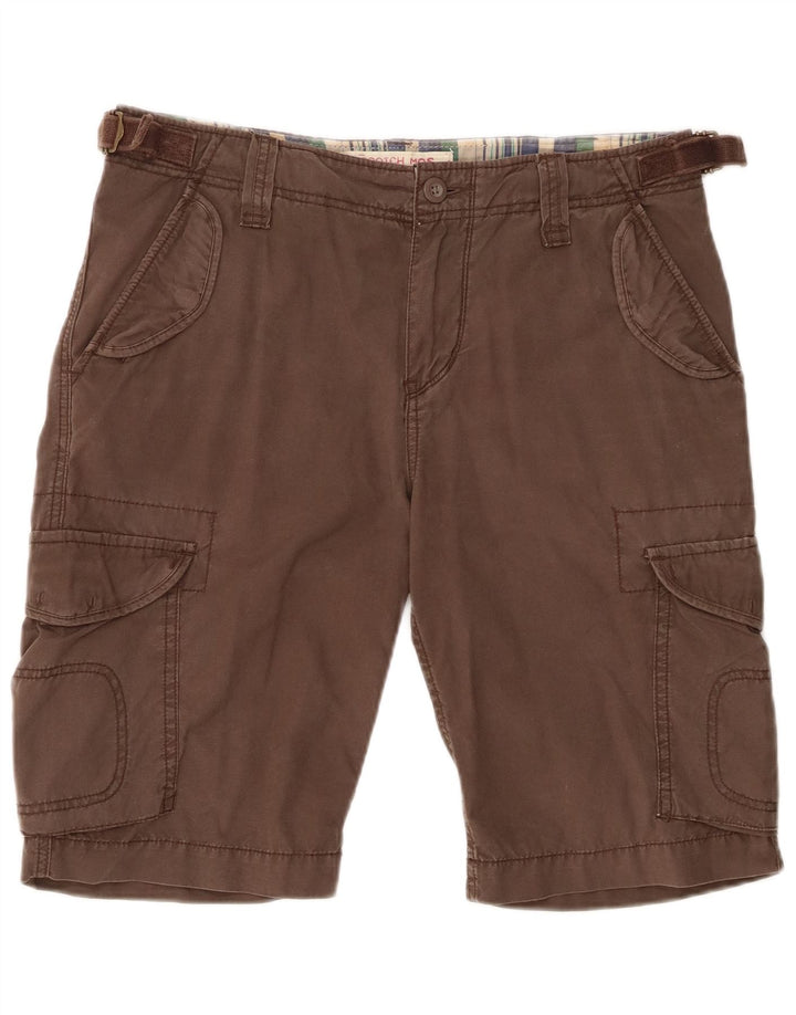 Scotch & Soda Mens Cargo Shorts W31 Medium Brown Cotton