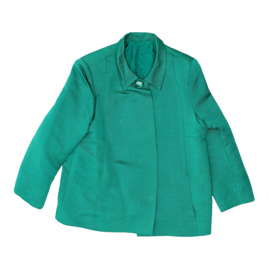 Pianoforte Di Max Mara Womens Green Collared Jacket | Vintage High End Designer | Vintage Messina Hembry | Thrift | Second-Hand Messina Hembry | Used Clothing | Messina Hembry 