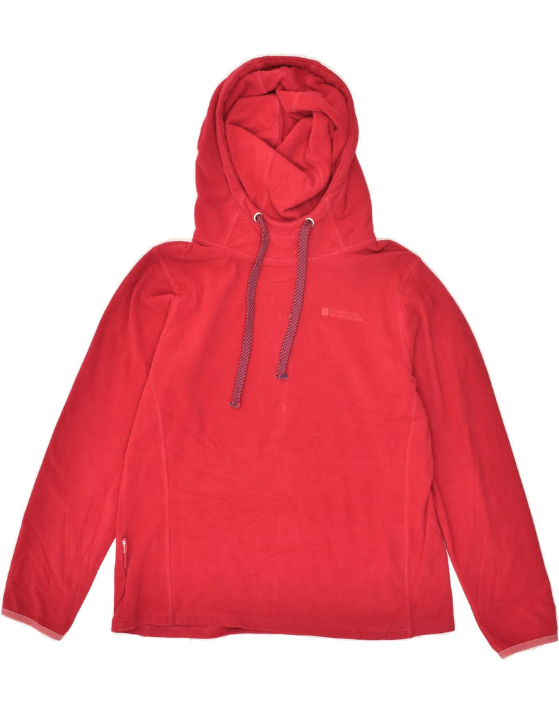 MOUNTAIN WAREHOUSE Womens Hooded Fleece Jumper UK 14 Medium Red Polyester | Vintage Mountain Warehouse | Thrift | Second-Hand Mountain Warehouse | Used Clothing | Messina Hembry 