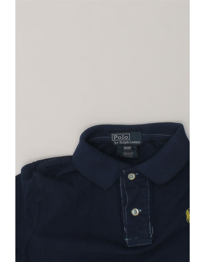 POLO RALPH LAUREN Boys Polo Shirt 2-3 Years Navy Blue Cotton | Vintage Polo Ralph Lauren | Thrift | Second-Hand Polo Ralph Lauren | Used Clothing | Messina Hembry 