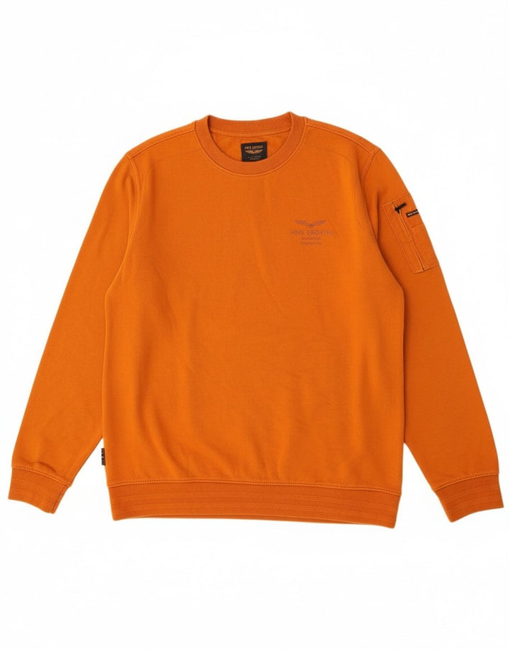 Pme Legend Mens Sweatshirt Jumper 2XL Orange Cotton