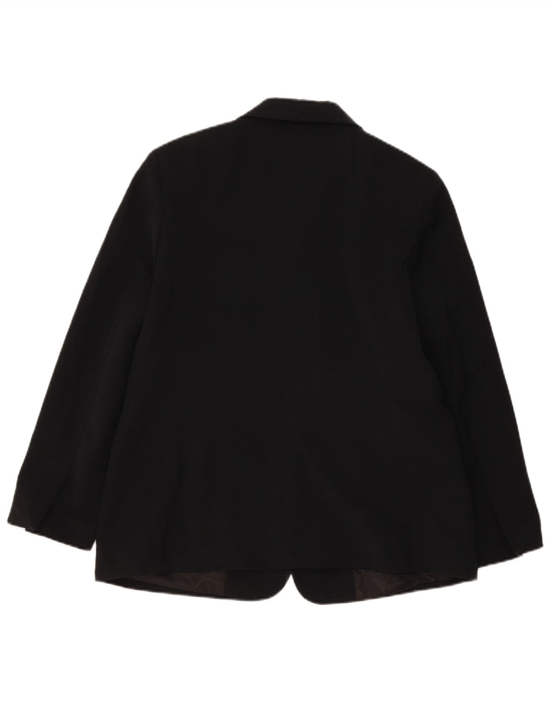 L.L.Bean Womens 3 Button Blazer Jacket US 14 XL Black Polyester