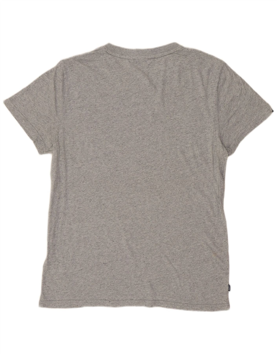 SUPERDRY Mens T-Shirt Top Large Grey Flecked Cotton