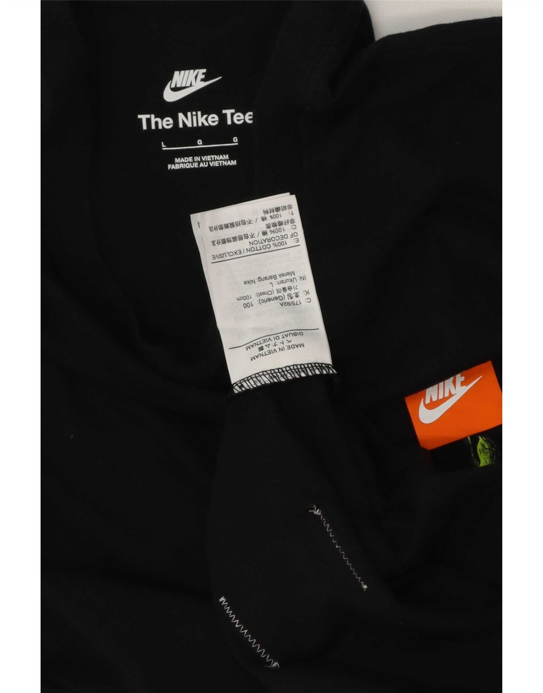 Nike Mens Graphic T-Shirt Top Large Black Cotton