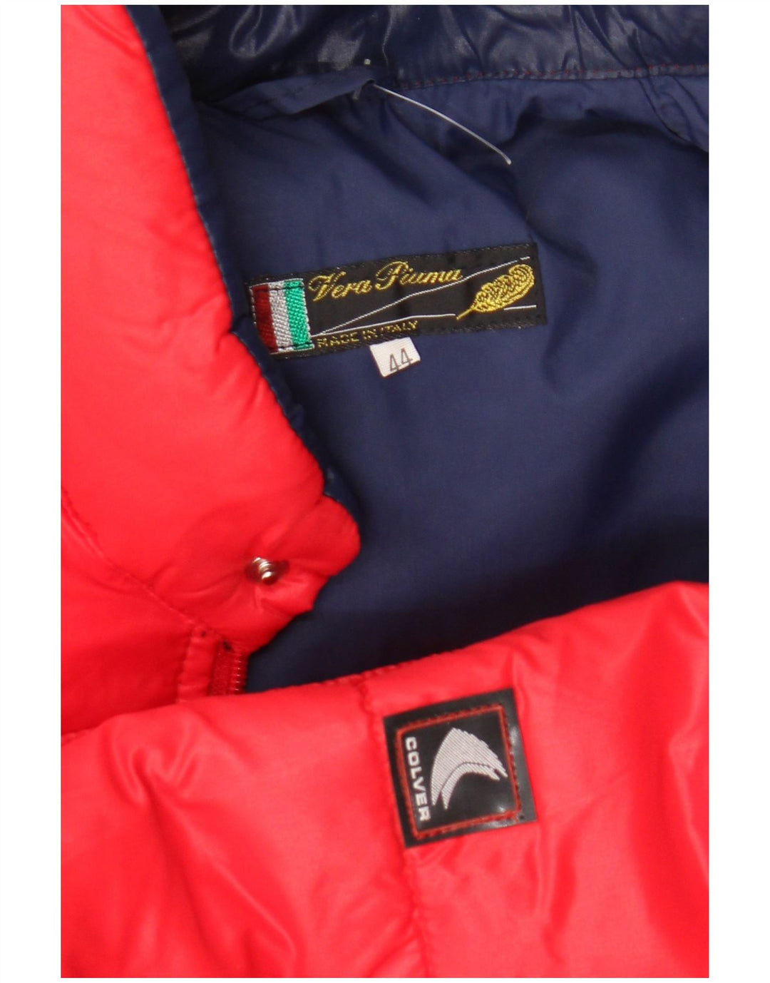 Vintage Mens Padded Jacket IT 44 XS Red Colourblock Polyamide