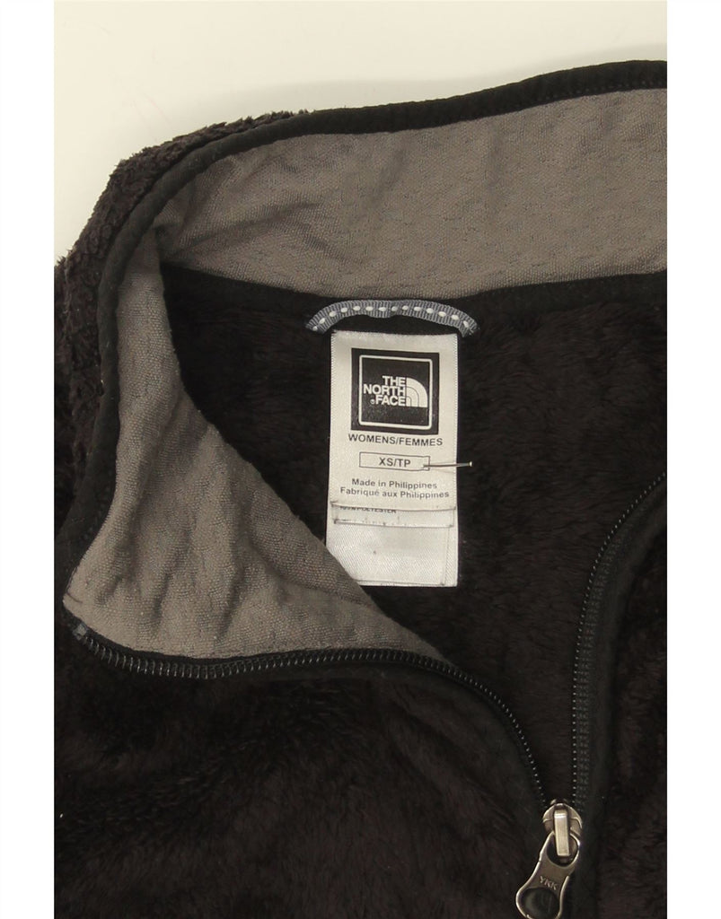 THE NORTH FACE Womens Zip Neck Fleece Jumper UK 6 XS Black Polyester Vintage The North Face and Second-Hand The North Face from Messina Hembry 