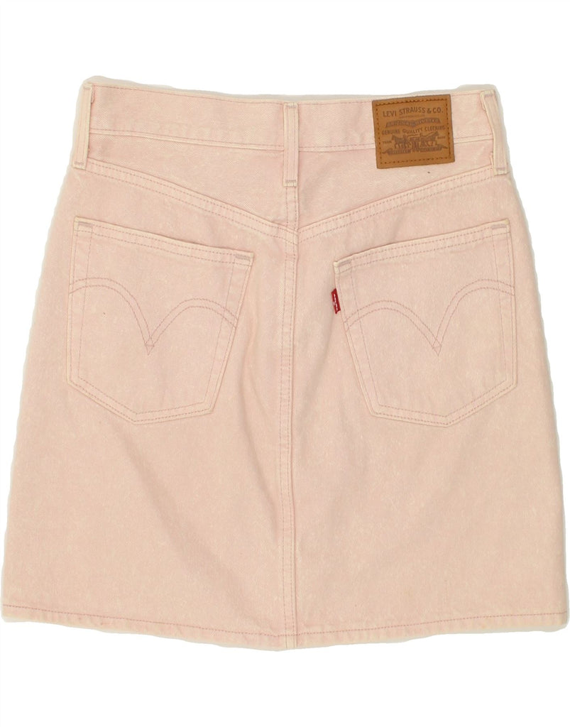 LEVI'S Womens Denim Skirt W26 Small Pink Cotton Vintage Levi's and Second-Hand Levi's from Messina Hembry 