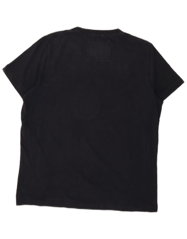 Abercrombie & Fitch Womens Muscle Fit Graphic T-Shirt Top XL Navy Blue