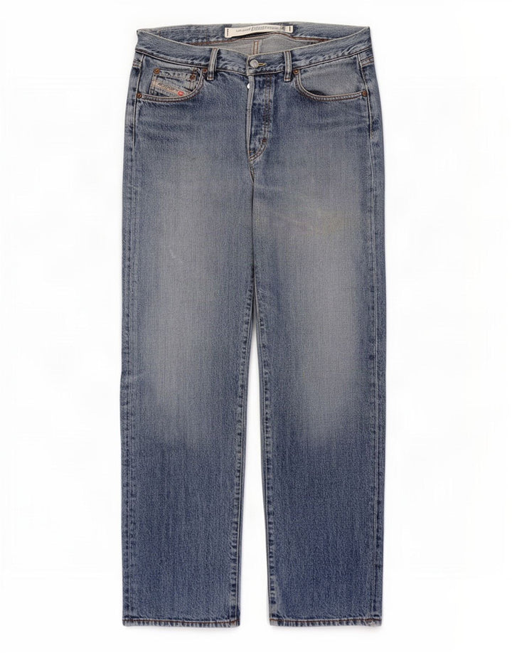 Diesel Mens Straight Jeans W33 L32 Blue Cotton