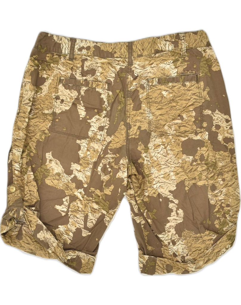 MICHAEL KORS Womens Chino Shorts US 6 Medium W31  Beige Camouflage | Vintage Michael Kors | Thrift | Second-Hand Michael Kors | Used Clothing | Messina Hembry 