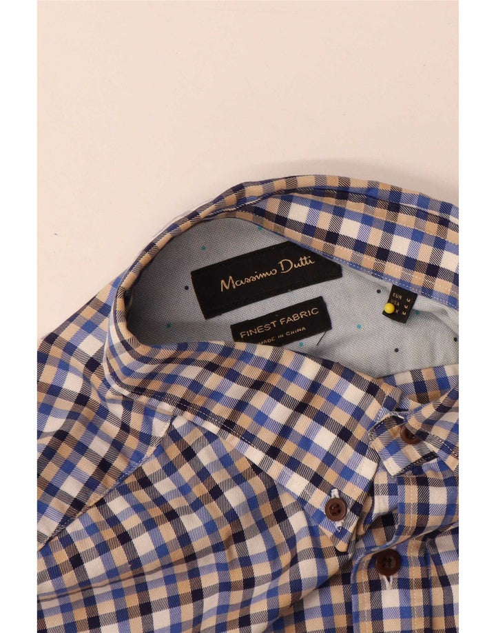 Massimo Dutti Mens Shirt Medium Multicoloured Gingham