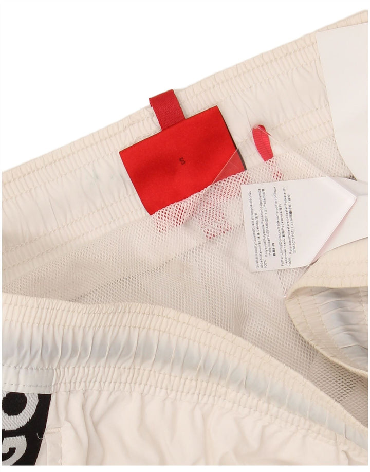 HUGO BOSS Mens Swimming Shorts Small White Polyamide