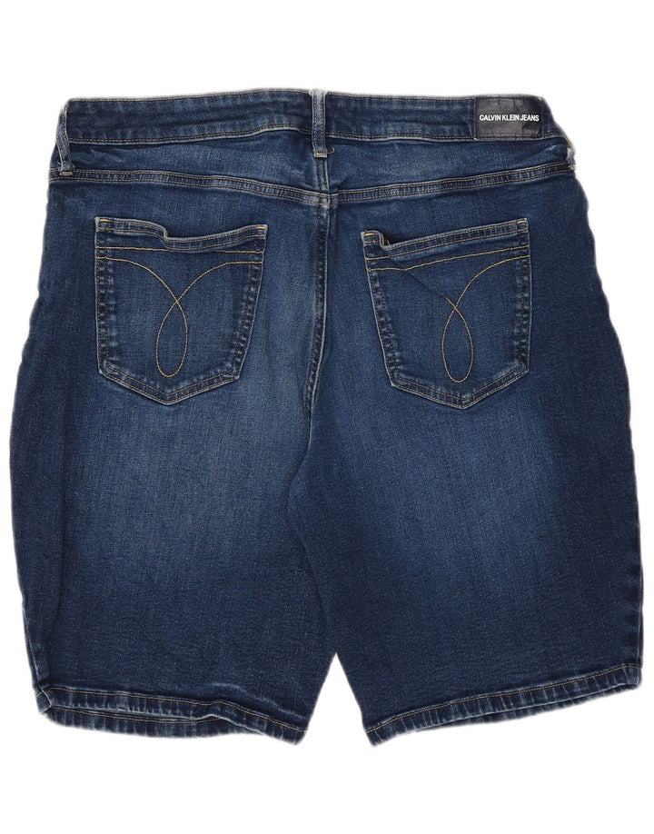 CALVIN KLEIN Womens Denim Shorts US 14 Large W34 Blue Cotton